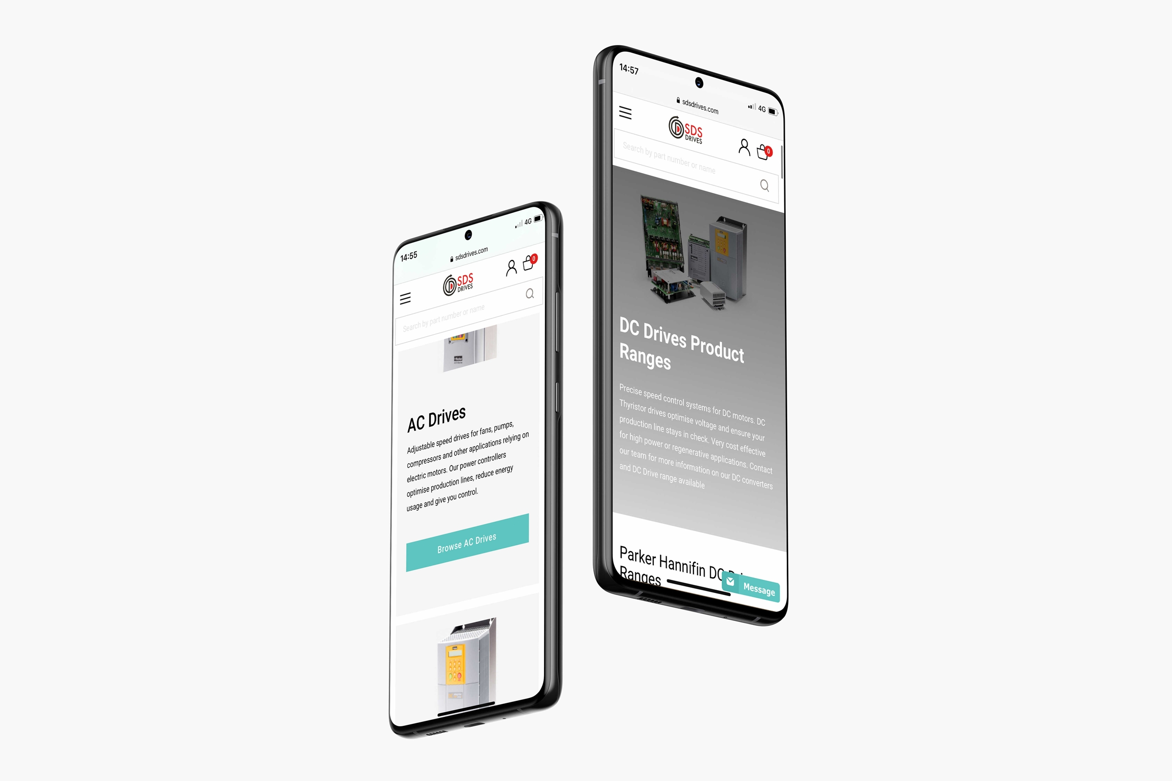 SDS Drives mobile website, responsive custom website, wordpress agency bristol